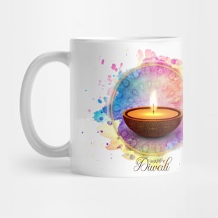 Colorful Watercolor Diwali Deepa Mug